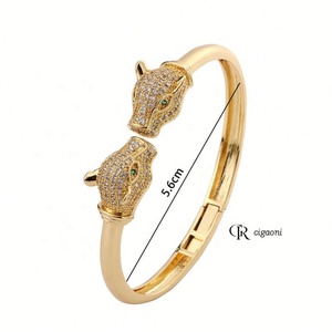 Designer Luxury Factory Price Newest Gold Plated En Zircone Cubique All Match Bridal Fashion Jewelry Bracelets <b>Bangles</b> for Women - Product Image 1