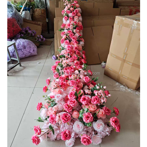 人造玫瑰花摆件玫瑰流道花排人造红排婚礼桌装饰 - Product Image 4