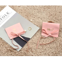 Cadeau en daim de haute qualité avec logo personnalisé Pochette à bijoux de luxe de voyage Enveloppe personnalisée pour femme