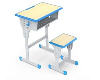 Bureau et chaises réglables meubles d'école de classe ensemble de siège unique pour étudiants bureau d'école pour étudiants