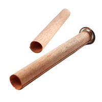 Großhandel Luxuriöse Umweltfreundliche Knisternde Holzdochte für Kerzenherstellung Runde Röhrenform Natürlicher Rauchfreier Holzdocht mit Metallbasis