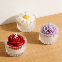 Lilin Aromaterapi Bunga Kedelai Buatan Tangan Modern Desain Mawar Peony Daisy Ramah Lingkungan Dekorasi Rumah Hari Ibu Tahun Baru