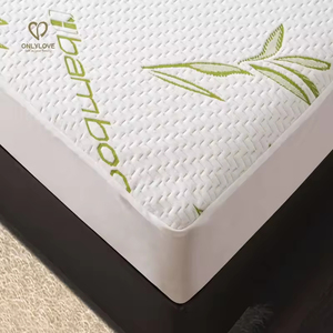 Protector de Colchón de Bambú <span class=keywords><strong>Impermeable</strong></span>, Antiácaros, Fundas Protectoras para Colchón, Cubre Colchón Personalizado - Product Image 1