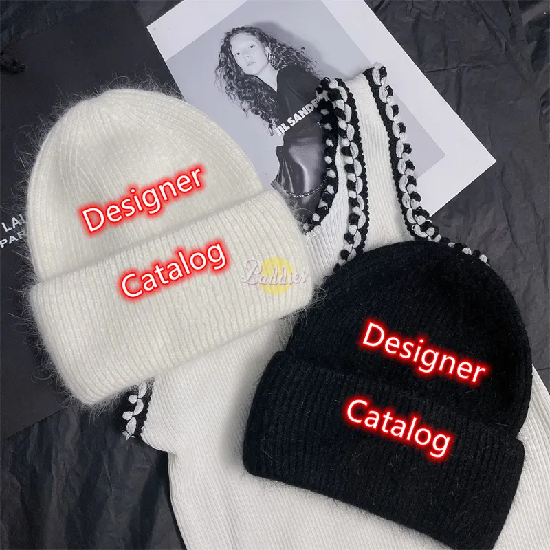 Gorro de lana de punto bordado de diseñador, gorro de marca famosa para mujer, sombreros de invierno de lujo, ropa de calle, accesorios de lujo, el mejor sombrero