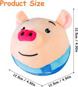 Jouet interactif de danse rechargeable par USB pour chiens, boules mobiles grinçantes, jouet en peluche pour animaux de compagnie - Product Image 6