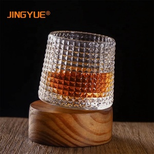 Verres à <span class=keywords><strong>whisky</strong></span> rotatifs JINGYUE 160 ml, style old fashioned, en cristal, pour cocktails, <span class=keywords><strong>whisky</strong></span>, <span class=keywords><strong>bourbon</strong></span>, <span class=keywords><strong>scotch</strong></span> - Product Image 3