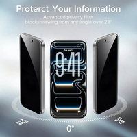 Protection d'écran en verre trempé anti-espionnage 9H pour iPhone X XR XS 11 12 13 14 15 16 17 18 Pro Max Plus