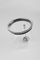 Théière en verre borosilicate magnétique personnalisable avec logo, infuseur, poignée en bois à texture unique et emballage cadeau