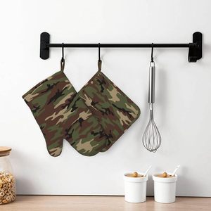 Ensembles de maniques de four et de protège-plats personnalisés/en gros, protège-plats matelassés, gants de four de cuisine avec surface en silicone antidérapante pour la cuisson - Product Image 2