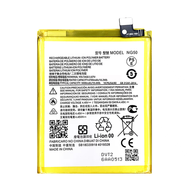 Replacement 5000mAh Li-polymer Battery Pack NG50 for Moto G62/G71 5G (XT2169) with 1 Year Warranty