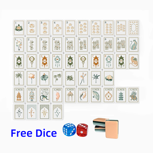 En Stock Nuevo Juego de 160 Piezas de Mahjong Americano de Lujo, Acrílico Grabado Personalizado, Diseño Tortoiseshell White Lotus, Set de Viaje Sunday - Product Image 3