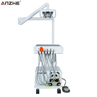 Equipo Completo de Odontología Veterinaria, Unidad Dental Portátil con Escalador Ultrasónico Woodpecker y Lámpara Dental LED Butterfly