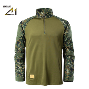 Chemise tactique d'entraînement pour homme, manches longues, tissée, respirante, séchage rapide, uniforme d'extérieur, haut camouflage numérique, logo personnalisé - Product Image 3