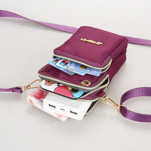 Mobile Phone Bag Nylon Vertical Zipper With <b>Usb</b> For Everyday Outfits Summer 2025 - Product Image 1