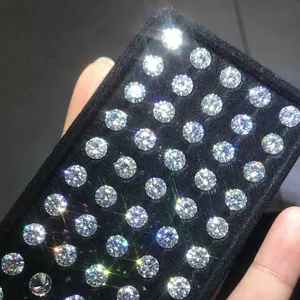 순수 모사나이트 돌 2.4 ~ 2.7mm 완벽한 D EF GH 무색 보석 VVS GRA 천연 느슨한 다이아몬드 모이사나이트