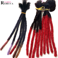 8 ''-20'' 100% Afro crespo capelli umani Dreadlocks estensioni Locs Dreadlocks trecce umane terrore ciocche Rebecca moda