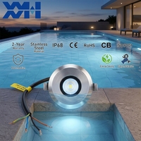 Lumière LED encastrée sous-marine pour piscine en acier inoxydable 304, 1W 3W, garantie 2 ans, installation DIY, lampe de sol