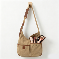 Grand sac à bandoulière en toile pour femme, multi-poches, décontracté, pour les voyages, le quotidien, sac à main personnalisable