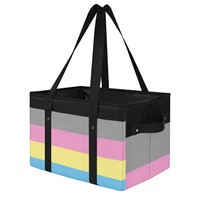 Panier de courses pliable personnalisé Polygender, inspiré de l'arc-en-ciel gay, écologique, pour les cadeaux d'exposition et les achats en gros d'épicerie