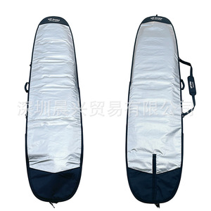 Bolsa para tabla de surf UPSURF de 9'6 pulgadas, lona plateada con cremallera y correa ajustable para el hombro - Product Image 2