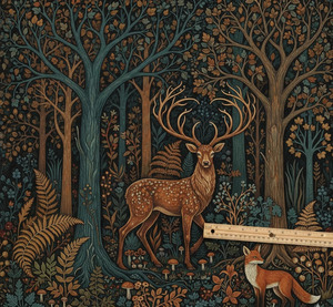 Tissu d'ameublement imprimé forêt et boiseries, vendu au mètre, pour canapés, fauteuils, rideaux de fenêtre, housses de coussin, velours hollandais - Product Image 4