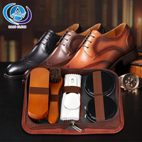 Kit d'entretien des chaussures en cuir professionnel de luxe Daan OEM personnalisé 7 pièces pour hôtels de luxe avec polissage multicolore