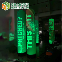 Colonne gonflable scellée à l'air avec éclairage LED pour la promotion publicitaire extérieure, les salons professionnels et les événements