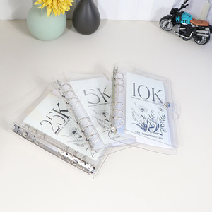 สมุดบันทึกเก็บ<span class=keywords><strong>เงิน</strong></span>แบบมีซิป ปก PVC แบบถอดได้ ขนาด A6 2.5K 5K 10K 12 <span class=keywords><strong>เดือน</strong></span> พร้อมซองใส่เอกสาร 12 แผ่น สำหรับเป็นของขวัญ - Product Image 4