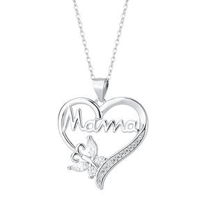 Collar de Regalo para Mamá, Color Rodio Imitado, Circonita Cúbica de Lujo, Collares de Moda, Joyería de Latón - Product Image 5