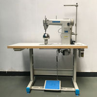 Machine à coudre à tête haute pour perruques, à aiguille simple/double, point noué, à bras vertical