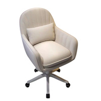 Fauteuil de bureau inclinable pour la maison, confortable, avec dossier, pour longues heures de travail assis, design nordique, rotatif