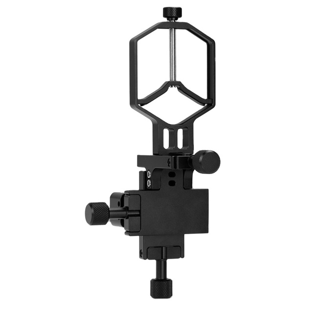 3-Axis Aluminum Alloy Telescope Mounting Adapter Smartphone Holder for Spotting Scope Monocular Binos 30-63mm Eyepiece Support