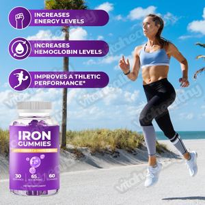 Integratore di Ferro in Caramelle Gommose Vitahealthy, Vitamine Vegane, Integratore Alimentare Multivitaminico con Ferro - Product Image 3