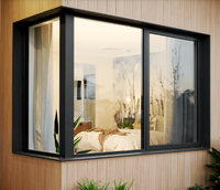 Fenêtre panoramique sur mesure avec double vitrage isolant trempé pour villa, maison résidentielle, extérieur, fenêtre fixe en aluminium