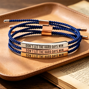 Pulsera de Joyería de Moda con Letras Personalizadas, Acero Inoxidable Chapado en Oro de 18K, Colorida, Ajustable, con Cuerda, para Amistad, Parejas, Mejores Amigos, Regalo - Product Image 2