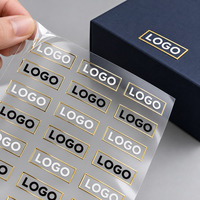 Autocollant de transfert personnalisé avec logo, adhésif transparent brillant, résistant aux UV, imperméable, écologique, pour l'étiquetage des emballages en papier kraft