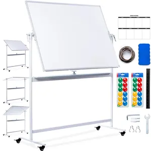 <span class=keywords><strong>Lavagna</strong></span> <span class=keywords><strong>Magnetica</strong></span> Mobile Bifacciale con Supporto per Ufficio, Aula e Scuola - Product Image 1