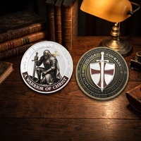 Nouvelle Arrivée 2026 – Pièce de collection commémorative « Guerrier du Christ » en métal émaillé personnalisé – Vente en gros