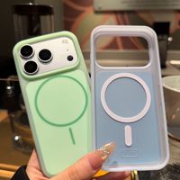 Coque de téléphone en silicone liquide solide magnétique pour iPhone 18 Pro, compatible avec iPhone 18, 17, 16, 15, 14, 13 – Sensation douce au toucher