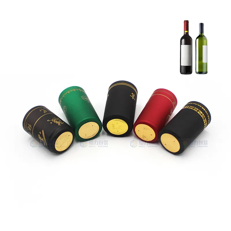 Factory Wholesale Pvc Heat Shrink Wrap Pvc Capsules with Removable Wine Wrap Seal