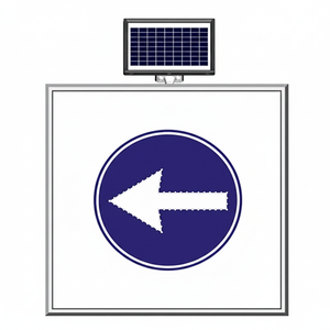 Señalización de Tráfico Solar 'Solo Izquierda' para Mantenimiento de Carreteras, 100x100 cm, Cuerpo de Aluminio, Panel Compuesto, IP54, Ileritraffic 11746 S-LD 5mm - Product Image 4