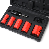 Nesen Lot de 7 scies cloches doublement métalliques en acier premium, à lames de coupe, avec mandrin fixe et embout pilote intégré, pour bois, acier mince et conduites