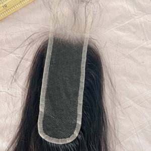 Closure en dentelle 2x6, dentelle suisse, cheveux brésiliens 100% humains vierges, lisses, très demandée, closure 2x6, dentelle transparente uniquement - Product Image 3