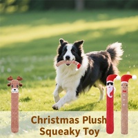 Jouet pour chien en peluche de Noël long et moelleux, couineur, en forme de bonhomme en pain d'épices, Père Noël, renne, pour le nettoyage des dents et la mastication, vente en gros, usine OEM personnalisée