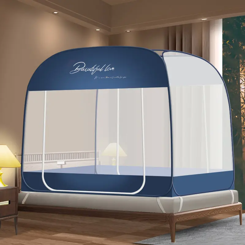 Đơn giản yurt màn chống muỗi di động cắm trại lều đơn giường đôi tán cho người lớn có thể gập lại bunk Lưới Net thoáng khí màn chống muỗi