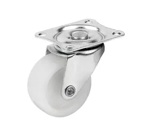 Nhiệm vụ ánh sáng giỏ hàng bánh xe 25 mm 30 mm ruedas Para muebles nhựa trắng Castor roda Caster bánh xe