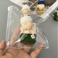 Sac de rangement transparent en PVC avec fermeture éclair auto-scellante pour figurines de collection, emballage anti-poussière
