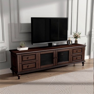 American <strong>Retro</strong> Style All-solid Wood <strong>TV</strong> <strong>Stand</strong> with Storage Drawers for Living Room Furniture - Product Image 2