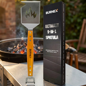 Spatule de barbecue 9-en-1 en acier inoxydable avec manche en plastique de 17 pouces, outil de cuisson antiadhésif et résistant à la chaleur, soudé - Product Image 4