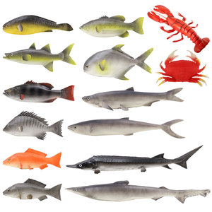 Gresorth Faux Poisson Décoration Artificielle Carpe Vivaneau Esturgeon Saury Shark Food Show Likelike Toy Home Party Cuisine Décoration